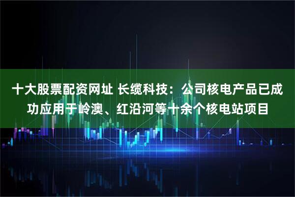 十大股票配资网址 长缆科技：公司核电产品已成功应用于岭澳、红沿河等十余个核电站项目